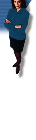 Lady standing with arms folded wearing skirt and blouse